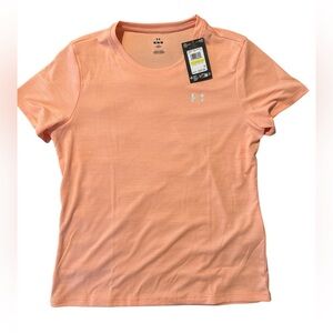 NWT Under Armour Women’s Medium Peach Loose Fit Active Short Sleeve Shirt